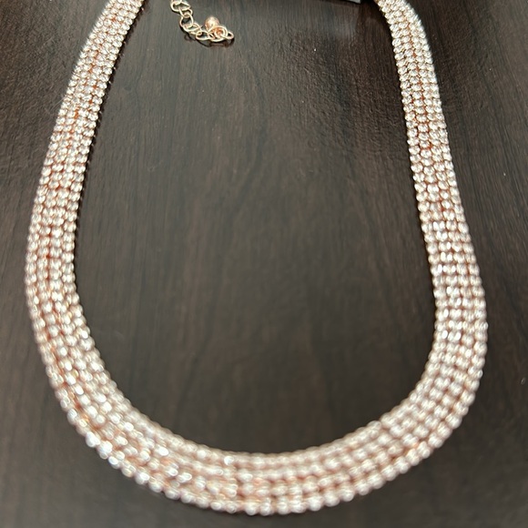 INC rose gold Faux diamond necklace NWT - Picture 2 of 4